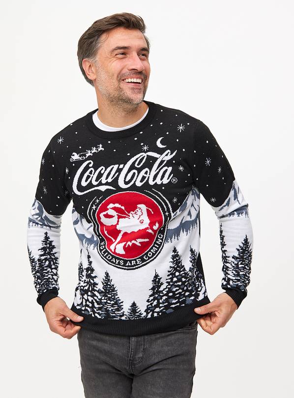 Coca-Cola Print Knitted Christmas Jumper L